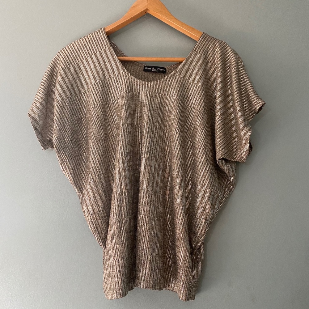 Shimmering silver top